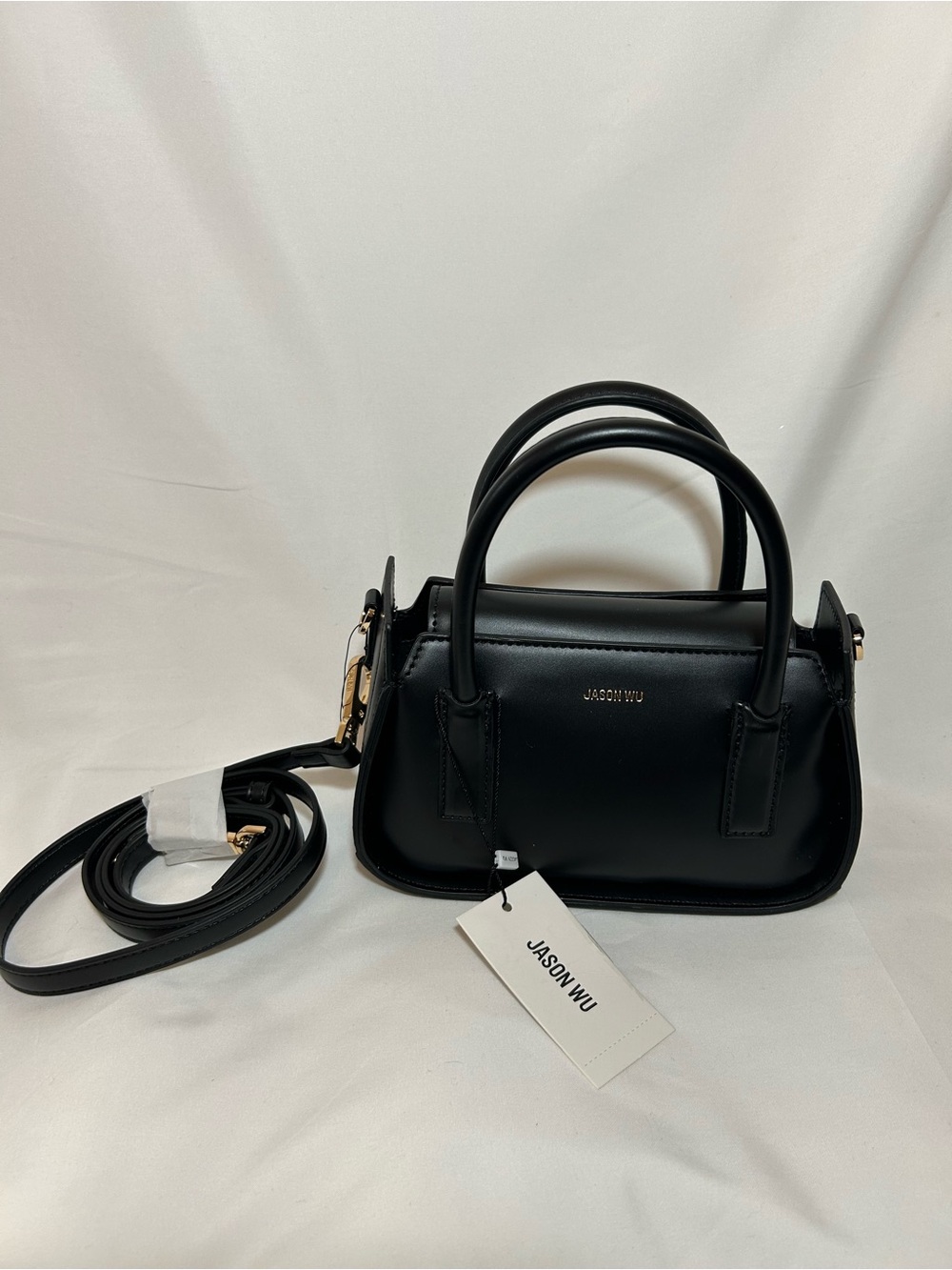 Jason Wu Black Mini Leather Top-Handle Bag